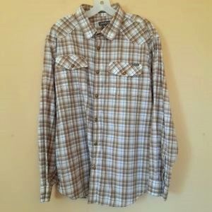 Eddie Bauer Men's Long Sleeve Western Plaid Shirt